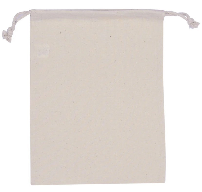 Cotton Drawstring Pouch - Medium