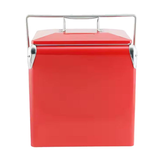 Retro Metal Ice Cooler Box 13L