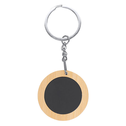 Mirage Round Bamboo Keyring