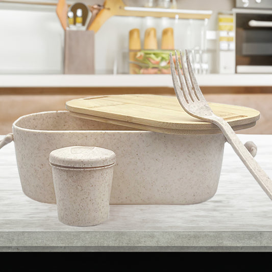 Handy Man Bamboo Lunch Box