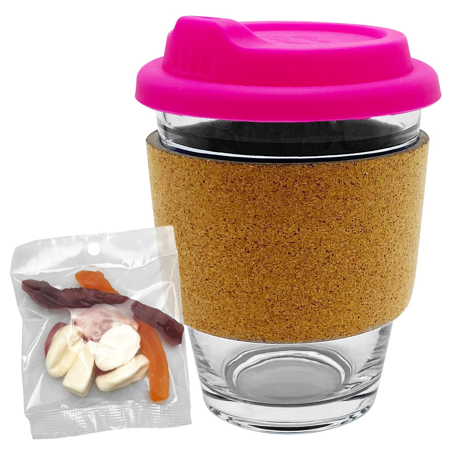 Jelly Party Mix in Cork Band Glass Coffee Cup