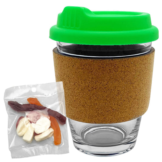 Jelly Party Mix in Cork Band Glass Coffee Cup