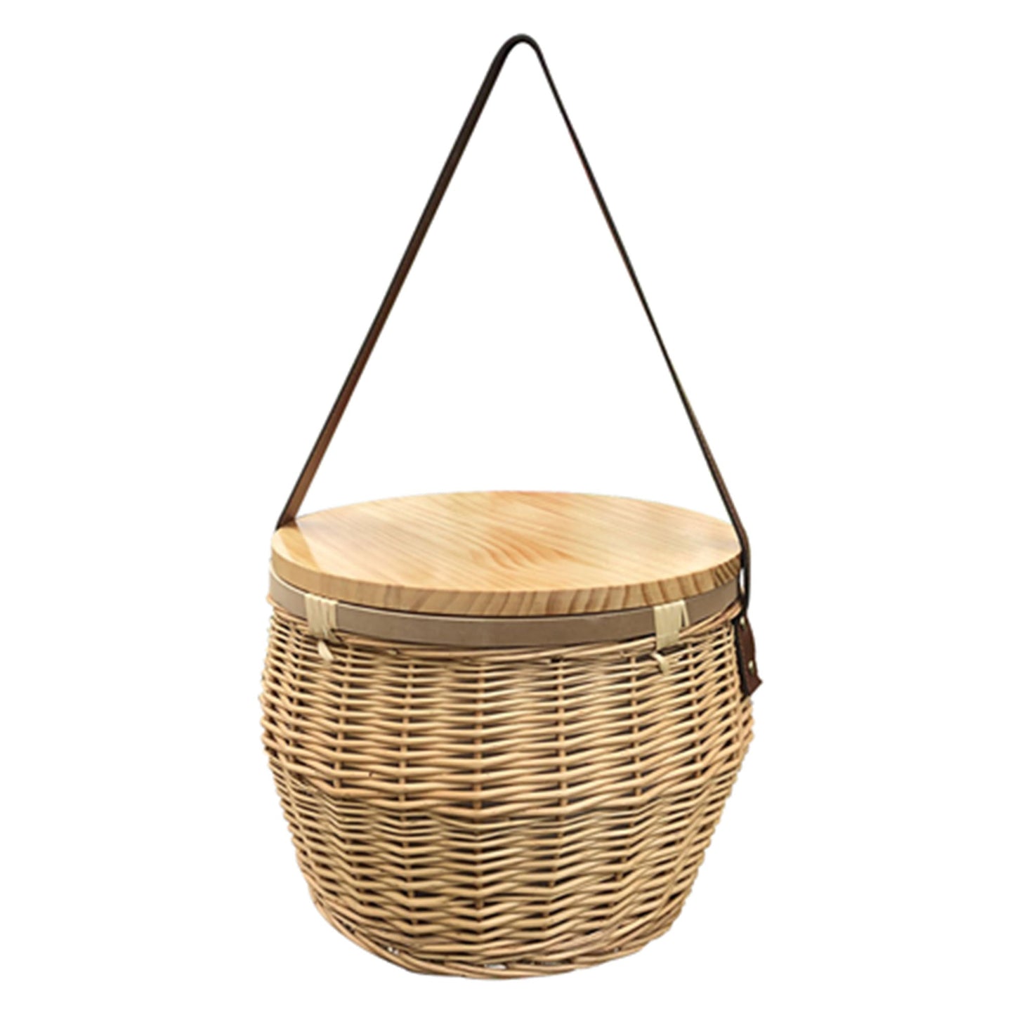 Scotch Wicker Picnic Cooler Basket Round