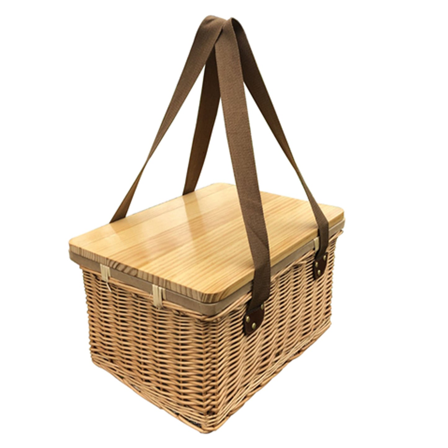 Gold Coast Wicker Picnic Cooler Basket Square