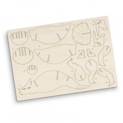 BRANDCRAFT Triceratops Wooden Model
