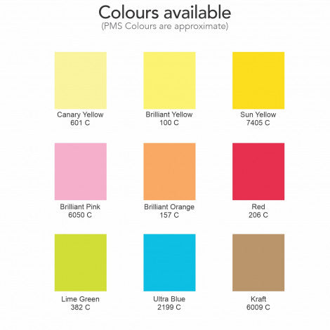 Coloured Sticky Pad 70 x 75mm - 100 Sheets
