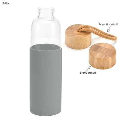 Honya Glass Drink Bottle with Sleeve