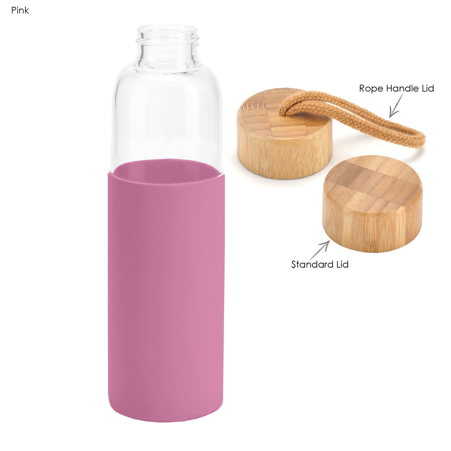 Honya Glass Drink Bottle with Sleeve