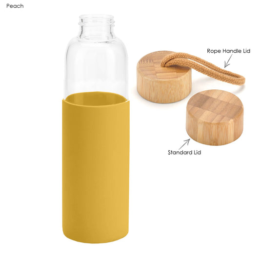 Honya Glass Drink Bottle with Sleeve
