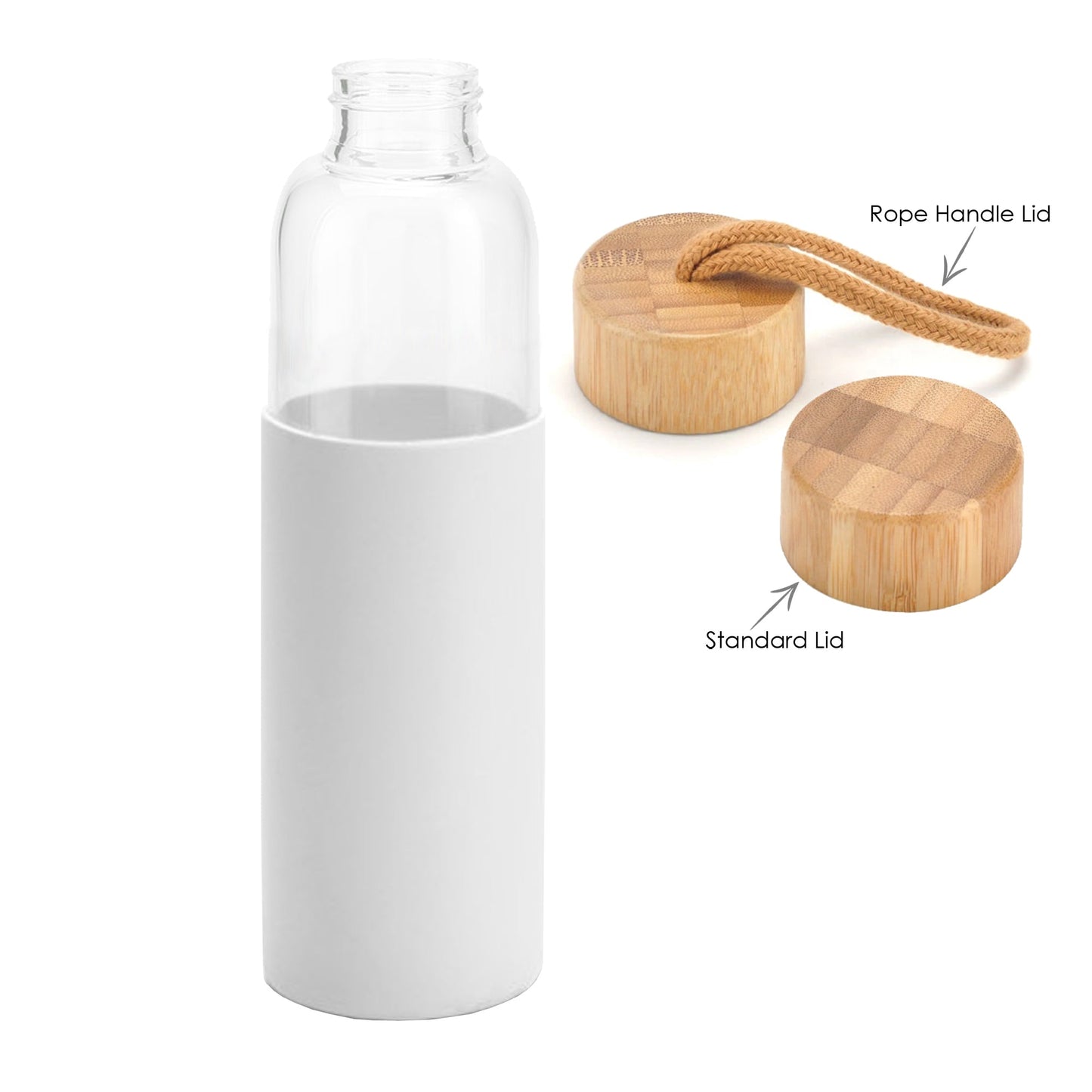 Honya Glass Drink Bottle with Sleeve