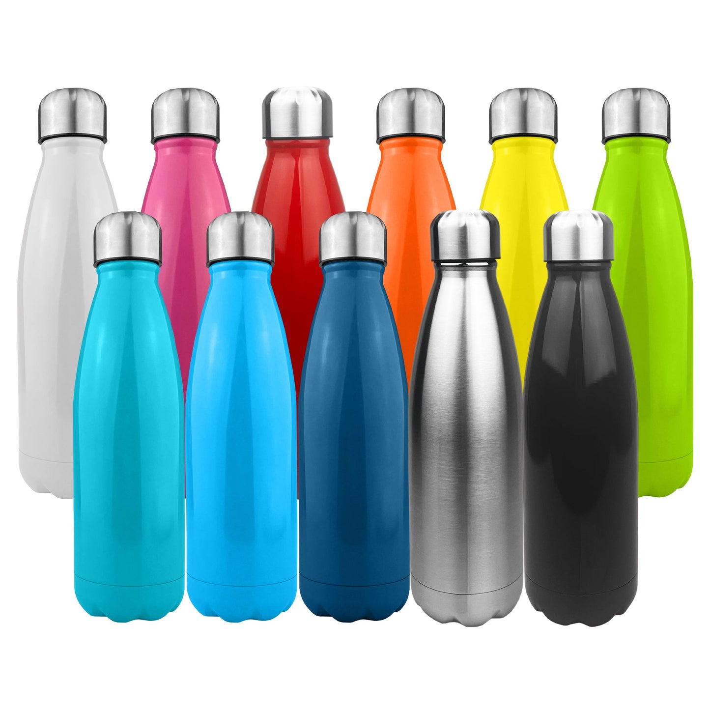 Komo Shiny Stainless Steel Drink Bottle Single Wall