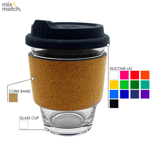 Carlo Glass Coffee Cup - Cork
