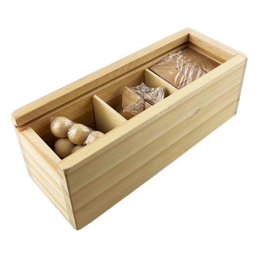 3in1 Wooden Brain Teaser