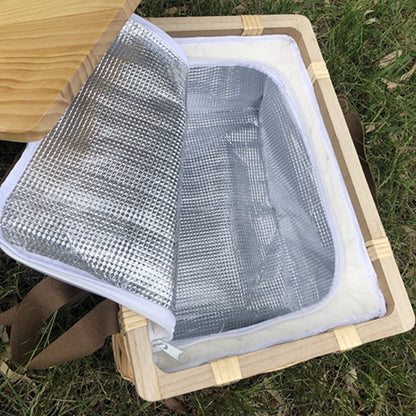 Gold Coast Wicker Picnic Cooler Basket Square