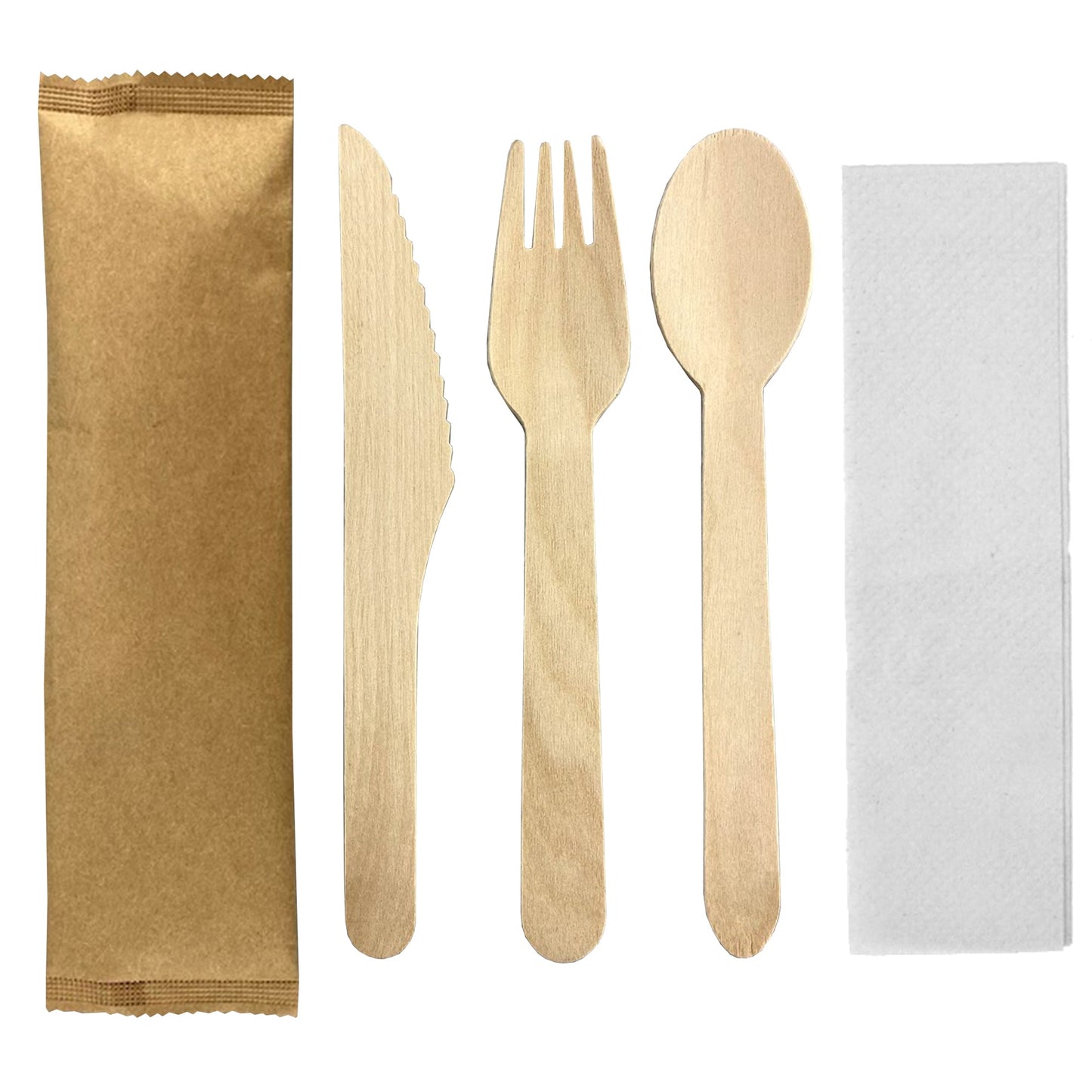 4pcs Wooden Cutlery Set